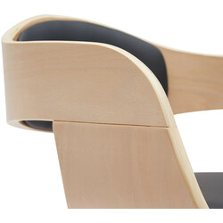 Stilfulde Kingston barstole med træsidde og højdejustering 2 stk