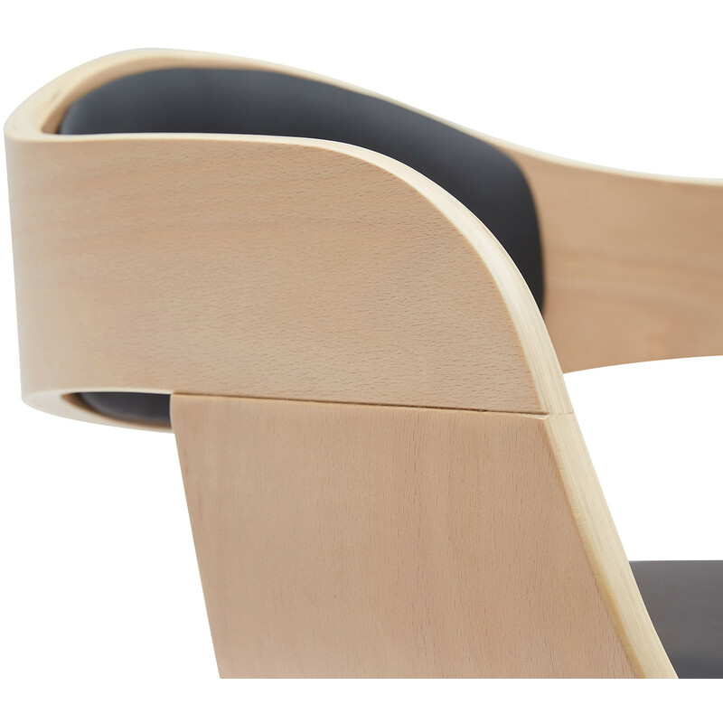 Stilfulde Kingston barstole med træsidde og højdejustering 2 stk