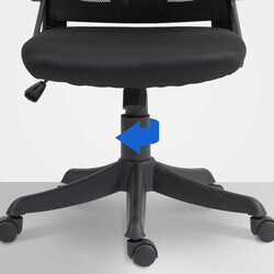 Ergonomisk kontorstol med justerbart ryglæn og nakkestøtte