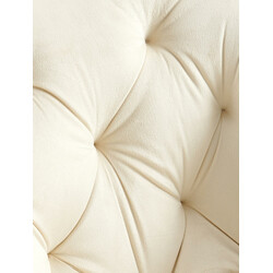 Roterende fløjlsstol med polstret sæde og armlæn