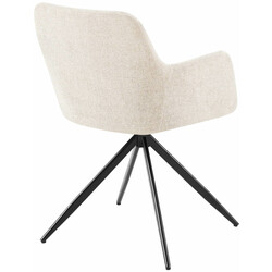 Olema drejbar spisestol med stofbetræk sort metalramme