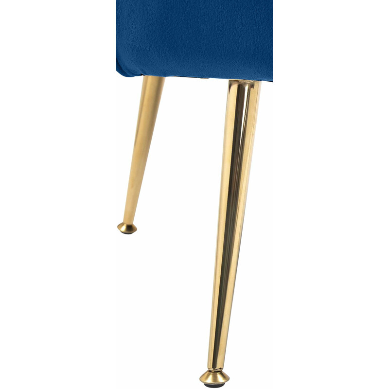 Velour lænestol med gyldne ben til stuen