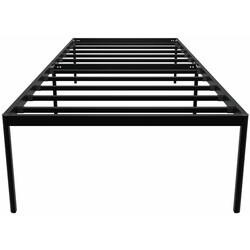 Hamlin metallseng med stålramme opbevaring gulvbeskyttere og moderne stil