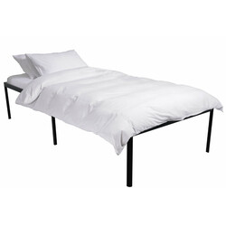 Hamlin metallseng med stålramme opbevaring gulvbeskyttere og moderne stil