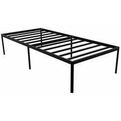 Hamlin metallseng med stålramme opbevaring gulvbeskyttere og moderne stil