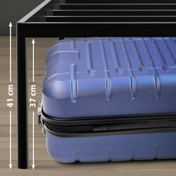 Hamlin metallseng med stålramme opbevaring gulvbeskyttere og moderne stil