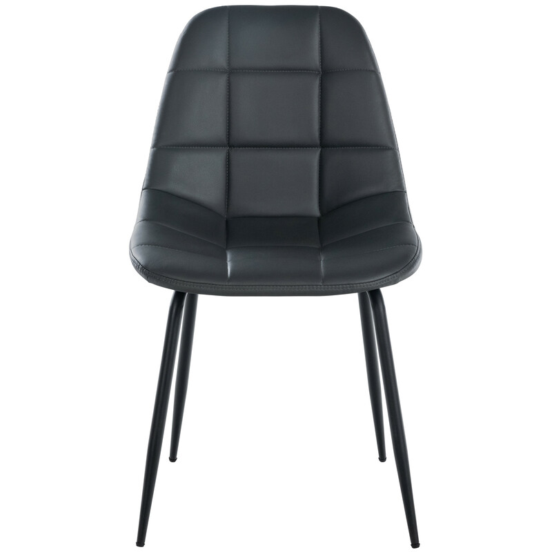 Moderne 2-stolssæt med polstret sæde og metalramme