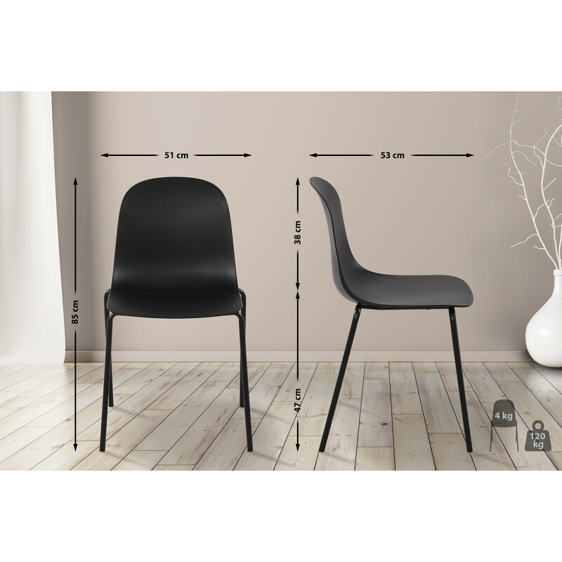 Alsidig sammenklappelig stol til indendørs og udendørs brug med stålramme