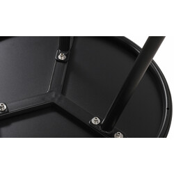 Vejrbestandigt udendørs sofabord 50 cm diameter rustfri ben genbrugspolypropylen