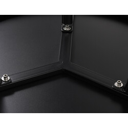 Vejrbestandigt udendørs sofabord 60 cm diameter rustfri metalben