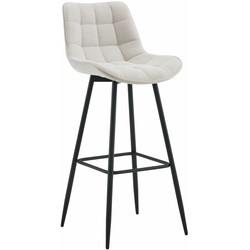 Dartford barstol med polstret sæde og ryglæn mat sort metalramme