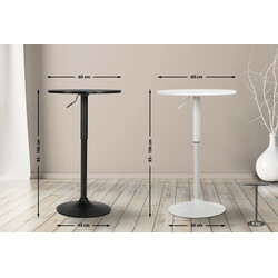 Lamoni højdejusterbart ståbord med 60 cm bordplade og metalramme