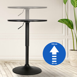 Lamoni højdejusterbart ståbord med 60 cm bordplade og metalramme