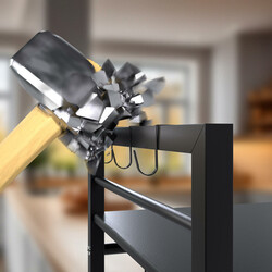 Marana justerbar mikrobølgeovnshylde 2‑3 niveau med justerbar bredde og kroge