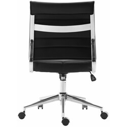 Ergonomisk kunstlæder arbejdsstol med justerbar højde og hjul