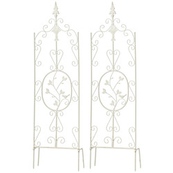 Antikke tinbelagte jernklatre gitter til haven 2 stk 122 cm