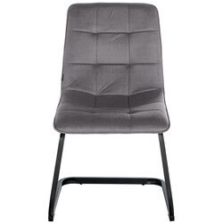 Vermont hældende fløjlsbelagt spisestuestol sæt 2 stk