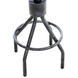 Justerbar industriel barstol med fyrretræs sæde metalryg og højdejustering