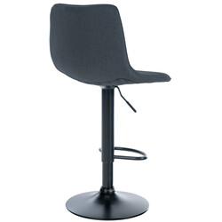 2 stk justerbare barstole i Lex-stof med metalramme og fodstøtte