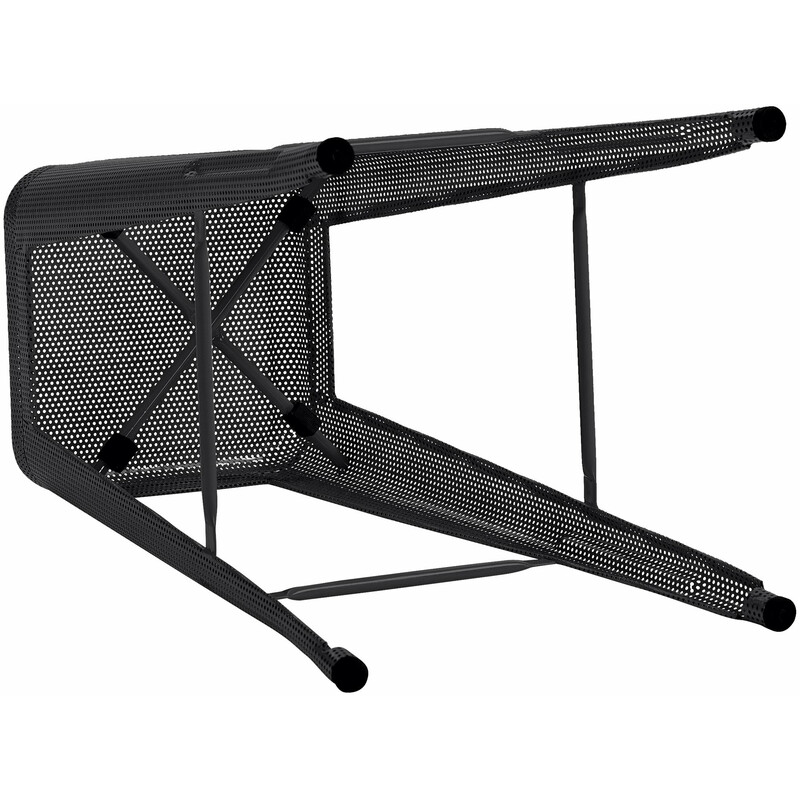 Fletcher barstol 4 stk. perforeret metalramme stabelbar industrielt design 120 kg