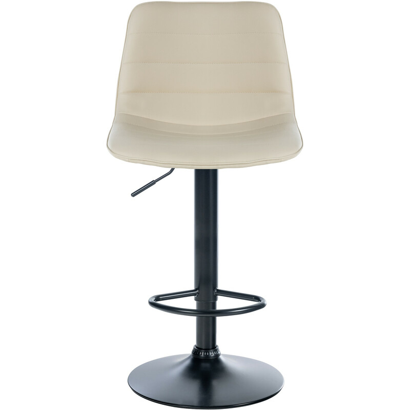 2‑stykker justerbare barstole sæt i kunstlæder med metalramme