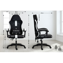 Ergonomisk blød kontorstol med justerbart ryglæn lændestøtte og armlæn