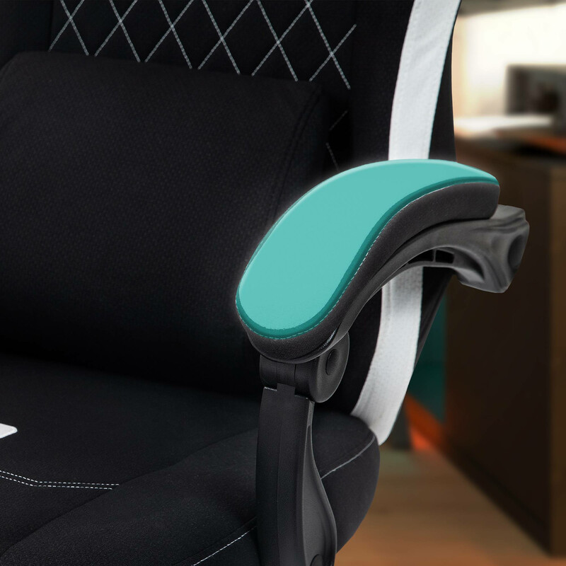 Ergonomisk blød kontorstol med justerbart ryglæn lændestøtte og armlæn