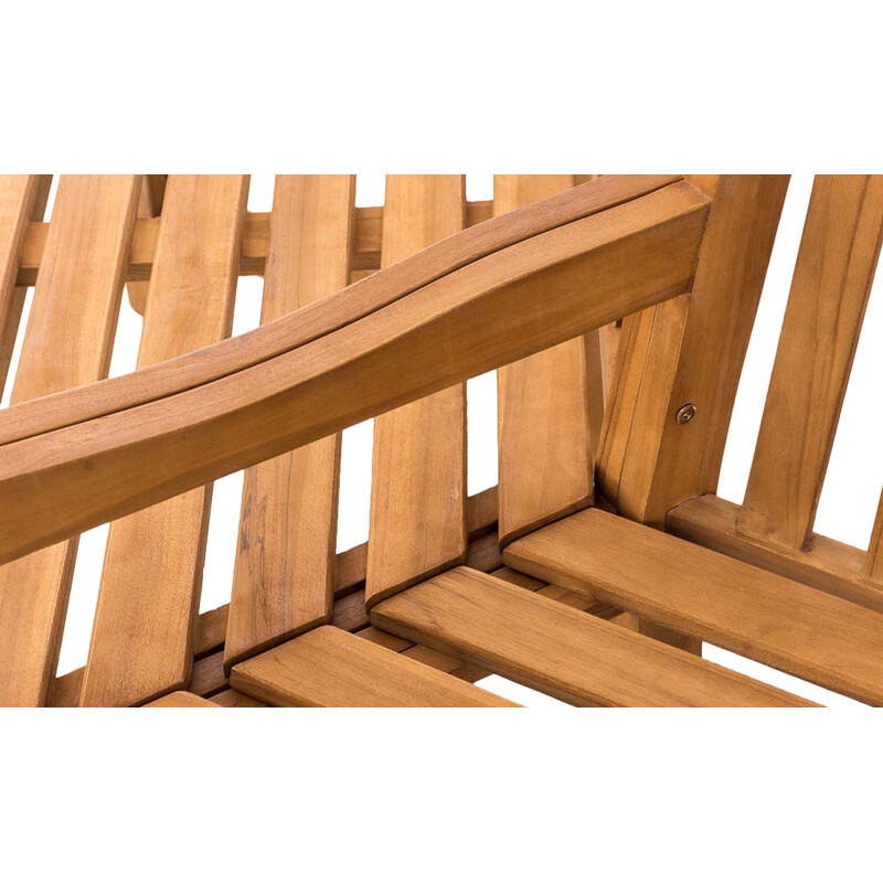 Halvcirkel formet teakbænk til haven udendørs vejrbestandig komfortabel