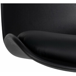 4 justerbare barstole i kunstlæder med ryg fodstøtte og drejelig ramme