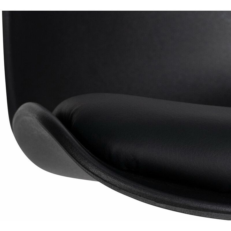 4 justerbare barstole i kunstlæder med ryg fodstøtte og drejelig ramme