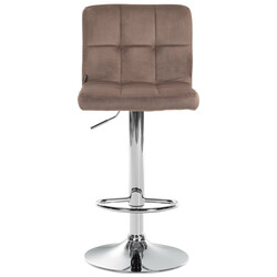 Fløjlsbelagt højdejusterbar roterende barstol med metalramme sæt 2 stk