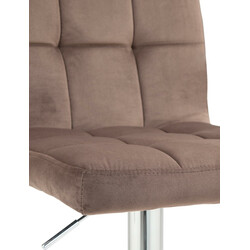 Fløjlsbelagt højdejusterbar roterende barstol med metalramme sæt 2 stk