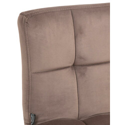 Fløjlsbelagt højdejusterbar roterende barstol med metalramme sæt 2 stk