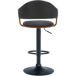 Elegant justerbar barstol med 360° drejning fodstøtte og kunstlæder