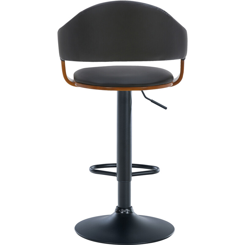 Elegant justerbar barstol med 360° drejning fodstøtte og kunstlæder