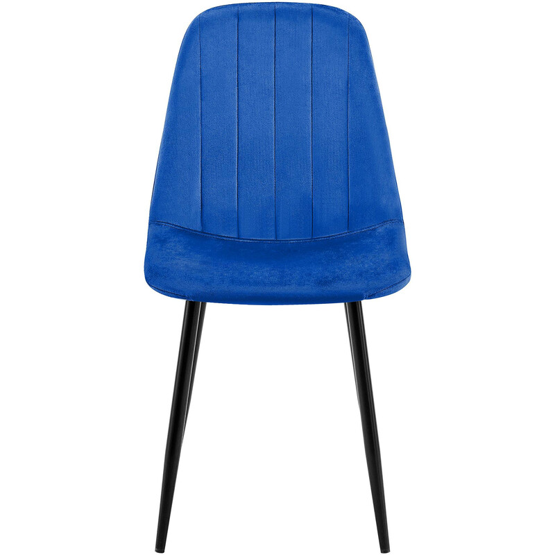 Baxter fløjlsstole sæt 4 stk sort metalramme moderne