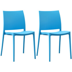 2 Meton stole udendørs indendørs vejrbestandig plast stablebare