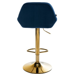 2-delt Braga barstol sæt med gylden fløjl justerbar højde 360° roterende