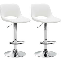 2 Camden barstole med justerbar højde kunstlæder og 360° drejning