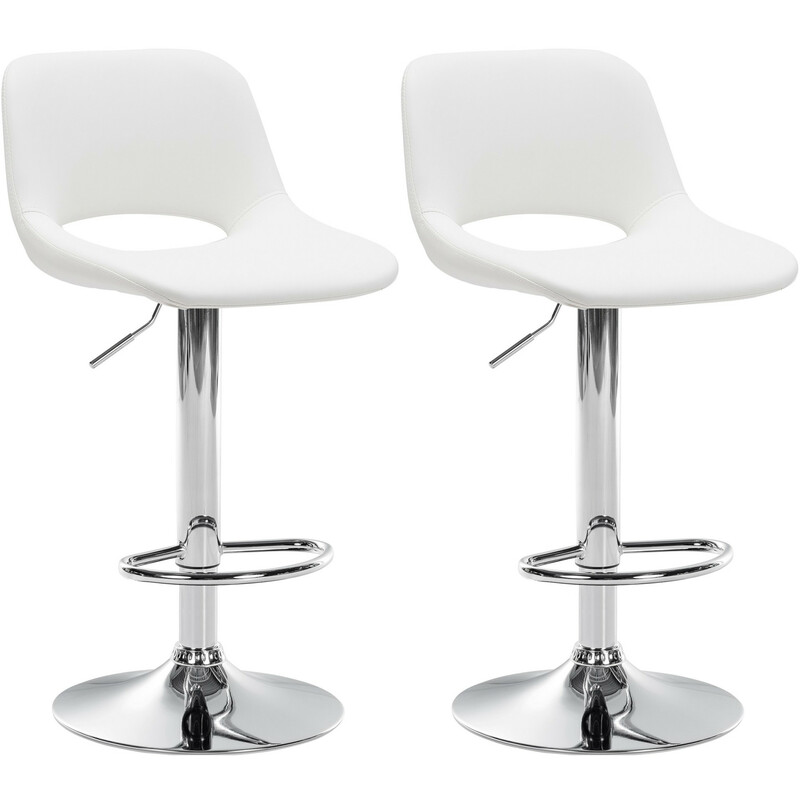 2 Camden barstole med justerbar højde kunstlæder og 360° drejning