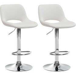 2 stk justerbare Camden barstole med fløjlsovertræk metalramme og drejefunktion