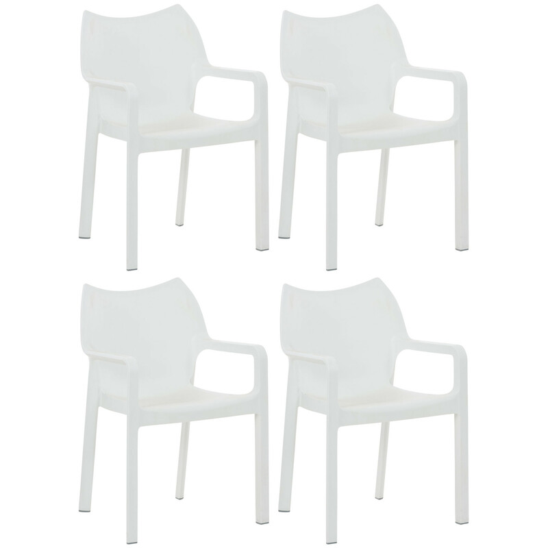 4 stykker diva havestole med armlæn stabelbare moderne vandtætte