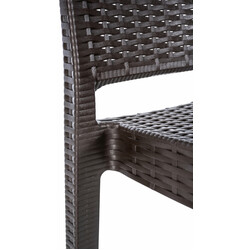 4‑delt polypropylen barstol sæt vejrbestandig UV‑bestandig stabelbar udendørs