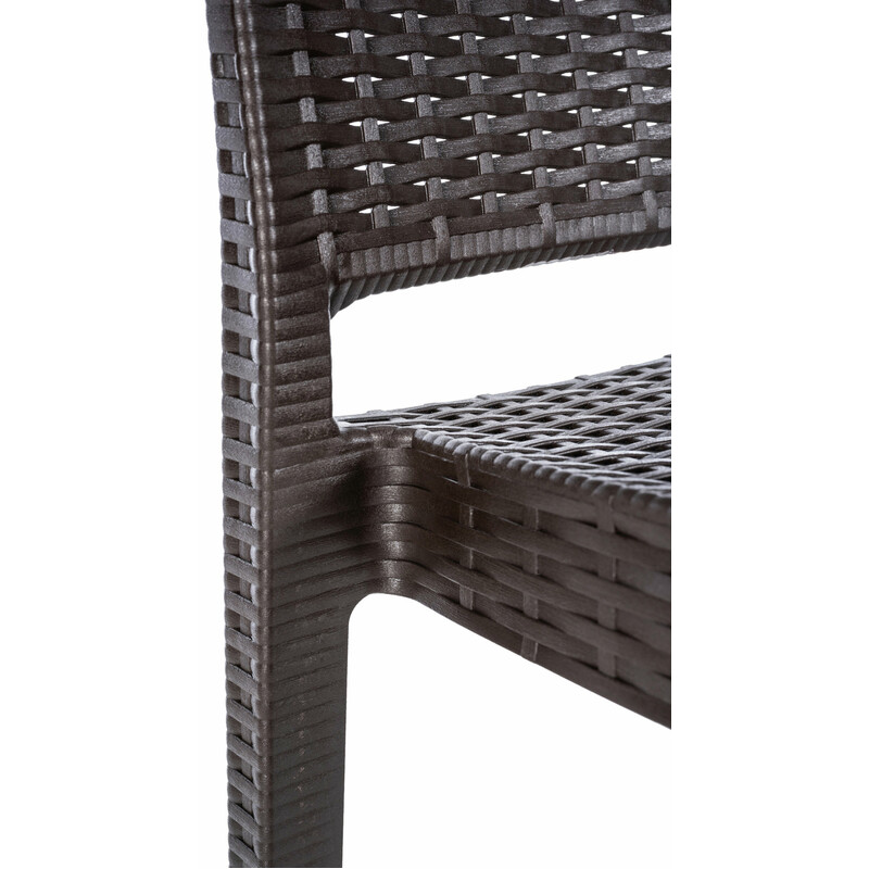 4‑delt polypropylen barstol sæt vejrbestandig UV‑bestandig stabelbar udendørs