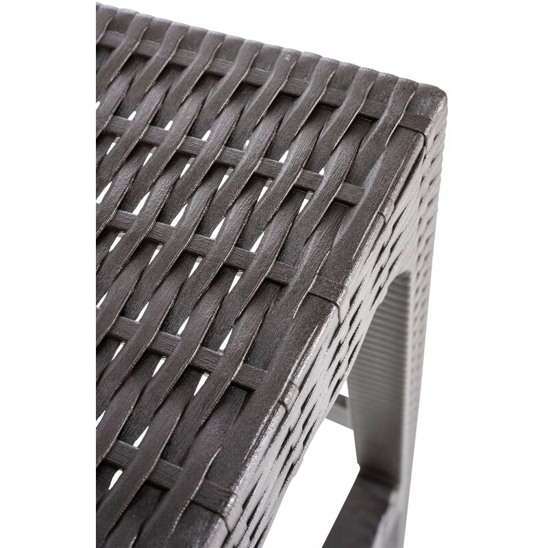 4‑delt polypropylen barstol sæt vejrbestandig UV‑bestandig stabelbar udendørs