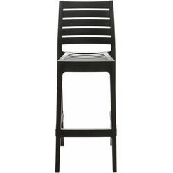 Ares barstole 4‑styk stabelbare vejrbestandige polypropylen indendørs udendørs