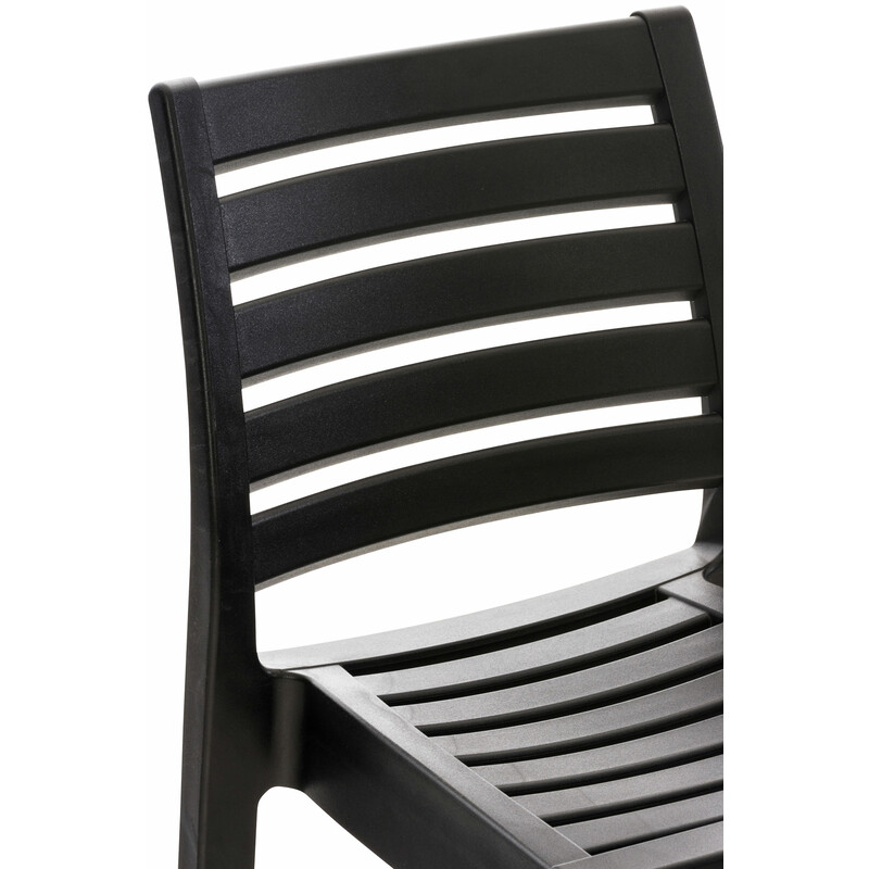Ares barstole 4‑styk stabelbare vejrbestandige polypropylen indendørs udendørs