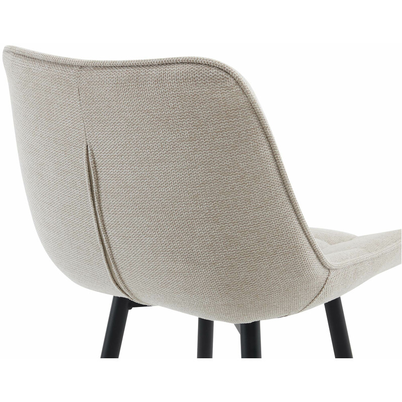 Elegant sort barstol med polstret sæde og rygstøtte 120 kg