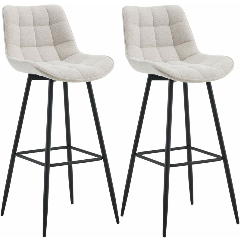 Elegant sort barstol med polstret sæde og rygstøtte 120 kg