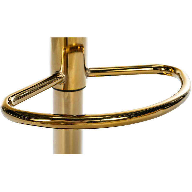 Braga Gold barstol 2 stk justerbar gylden ramme kunstlæder